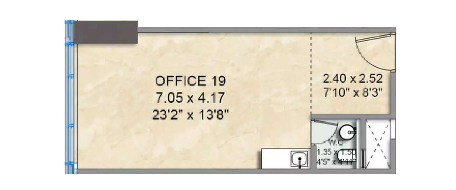 Floor plan for Commercial Office