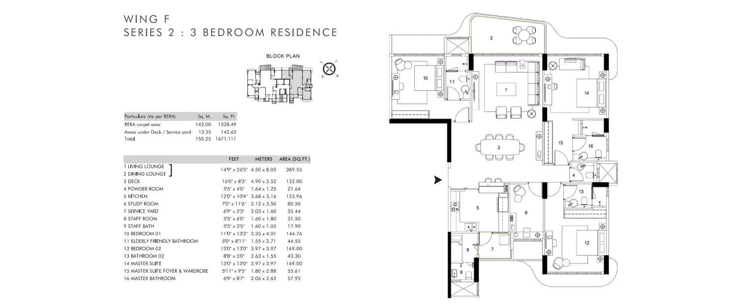 Floor plan for 3.5 BHK