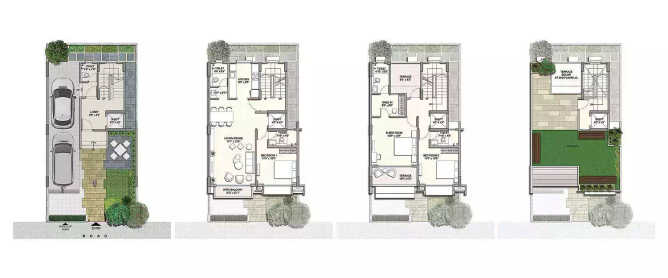 Wadhwa The Reserves Panvel - Floor plan 3 BHK 2290 Sq.ft