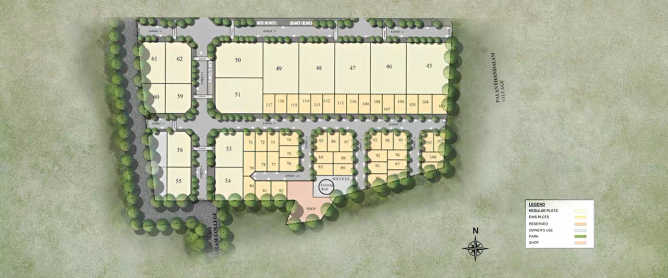 Sobha Evergreens Kavanur - Floor plan Plot 527 Sq.ft
