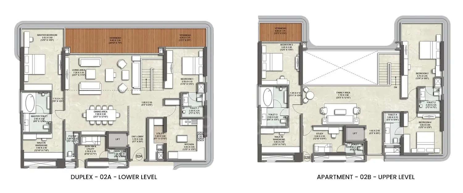 Floor plan for 5 BHK