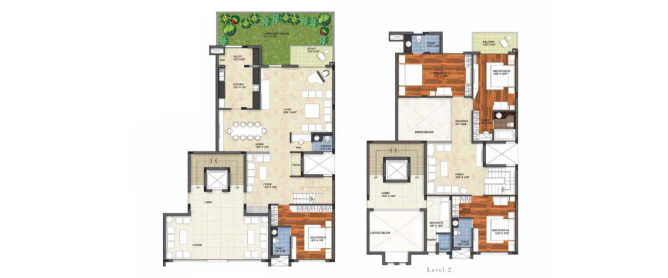 Prestige Garden Bay Yelahanka - Floor plan 4 BHK 3978 Sq.ft
