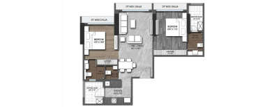Roswalt Zaiden, 2 BHK-603 Sq.ft