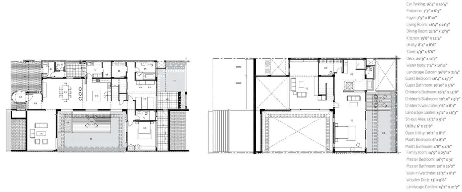 Floor plan for 4 BHK
