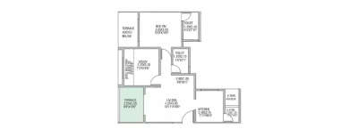 Sukhwani Fairview, 1.5 BHK-552 Sq.ft