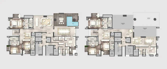 ATS Knightsbridge Sector 124 - Floor plan 6 BHK 6982 Sq.ft