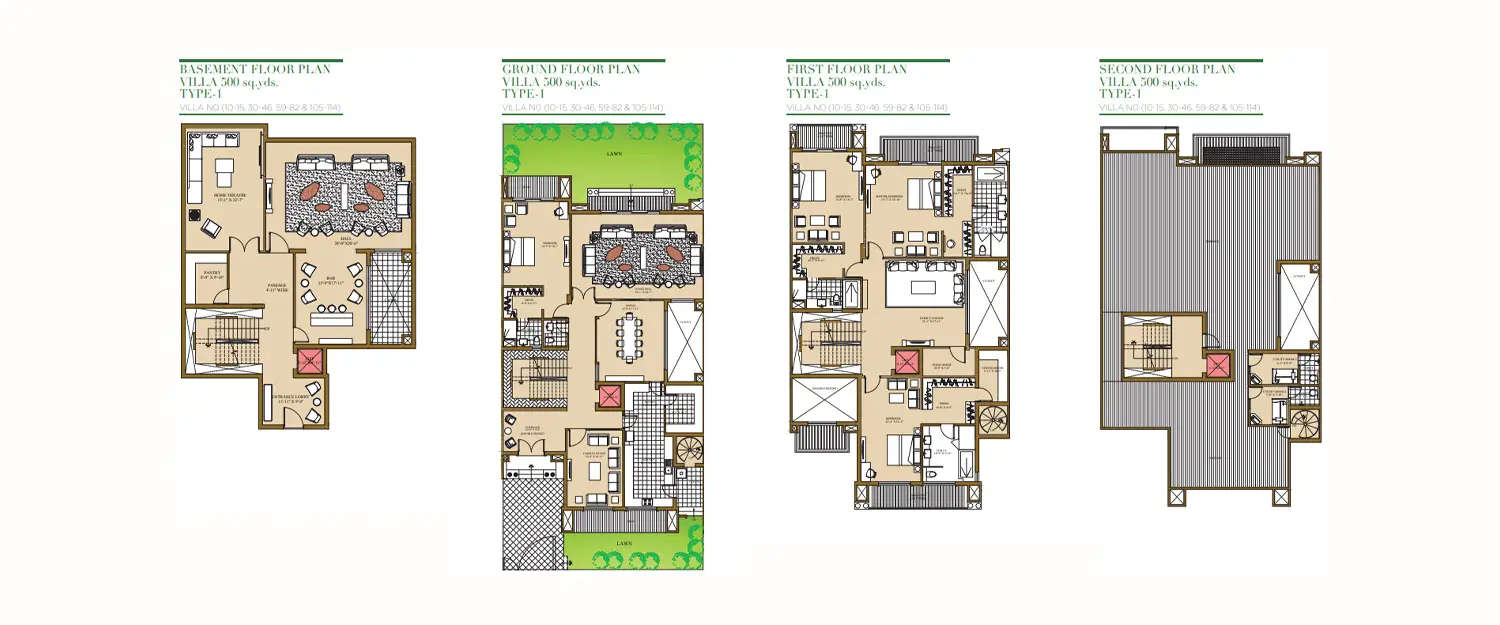 Floor plan for 4 BHK