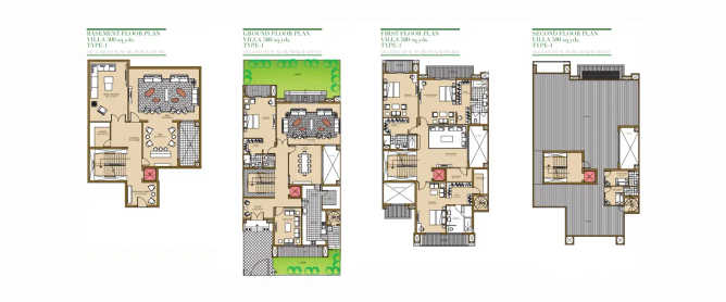 ATS Pristine Golf Villas Sector 150 - Floor plan 4 BHK 4500 Sq.ft