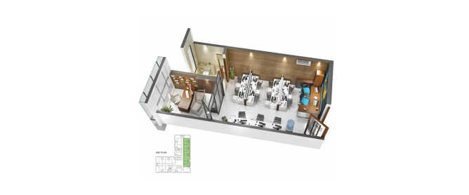 Ajmera Sikova Ghatkopar - Floor plan Commercial Office 324 Sq.ft