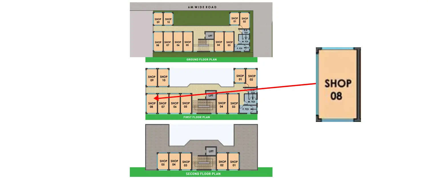 Floor plan for Retail Shop
