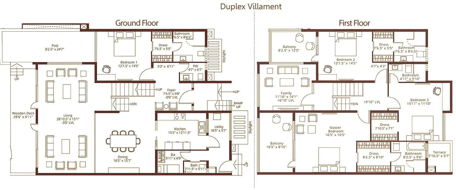 Floor plan for 4 BHK