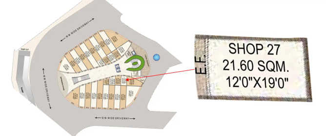 Paradise Mall Kharghar - Floor plan Retail Shop 243 Sq.ft