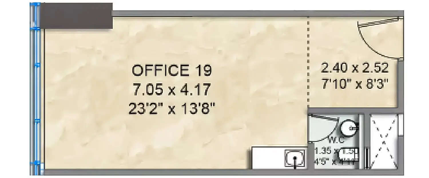 Floor plan for Commercial Office