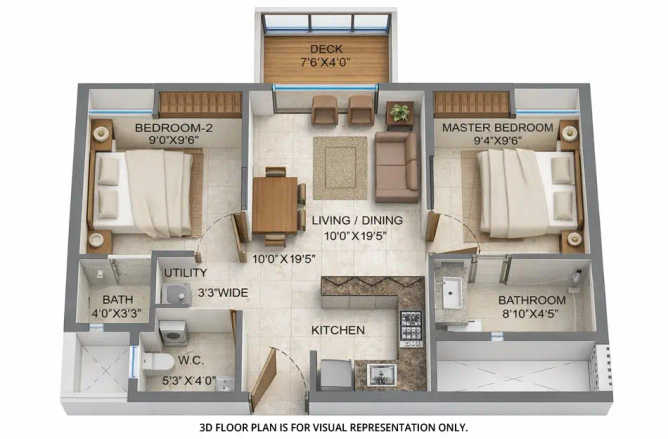Lodha Casa Aurelia Dombivali - Floor plan 2 BHK 536 Sq.ft