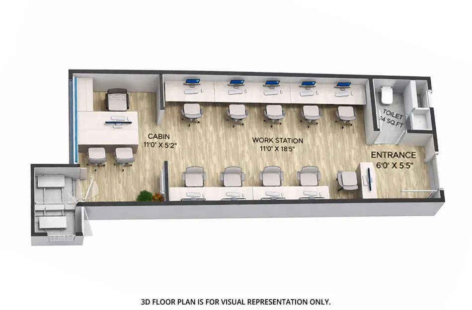 Floor plan for Commercial Office