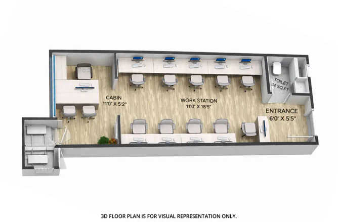 Lodha Signet Palava Dombivali - Floor plan Commercial Office 375 Sq.ft