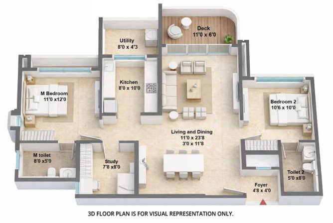 Lodha Sylvan Hinjewadi - Floor plan 2.5 BHK 900 Sq.ft