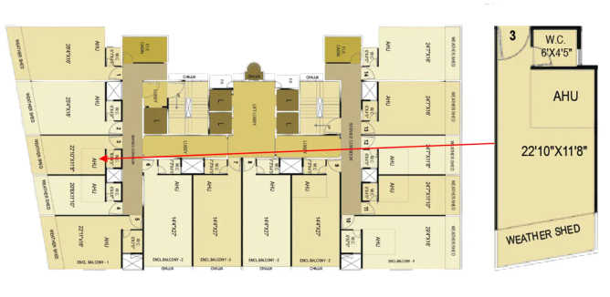 Dream Digit Pawane - Floor plan Commercial Office 730 Sq.ft