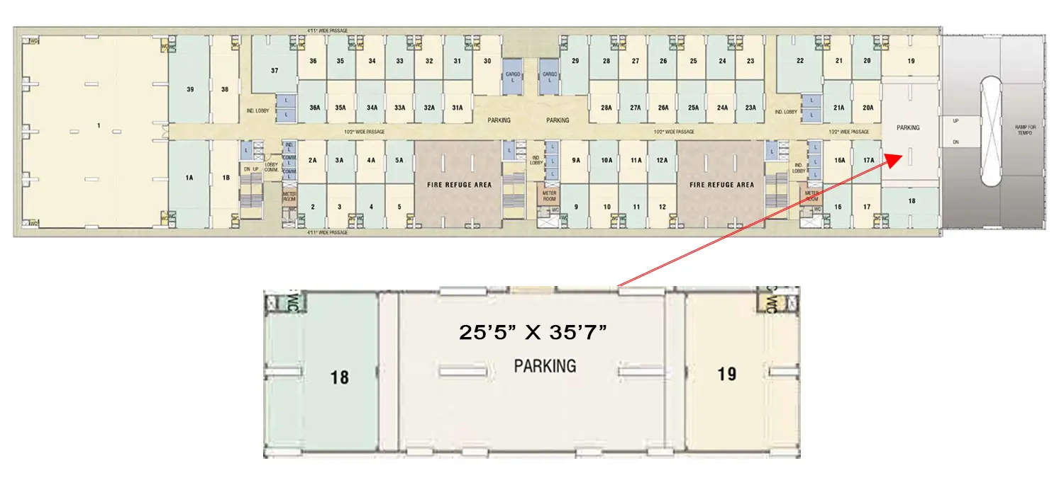 Floor plan for Commercial Office
