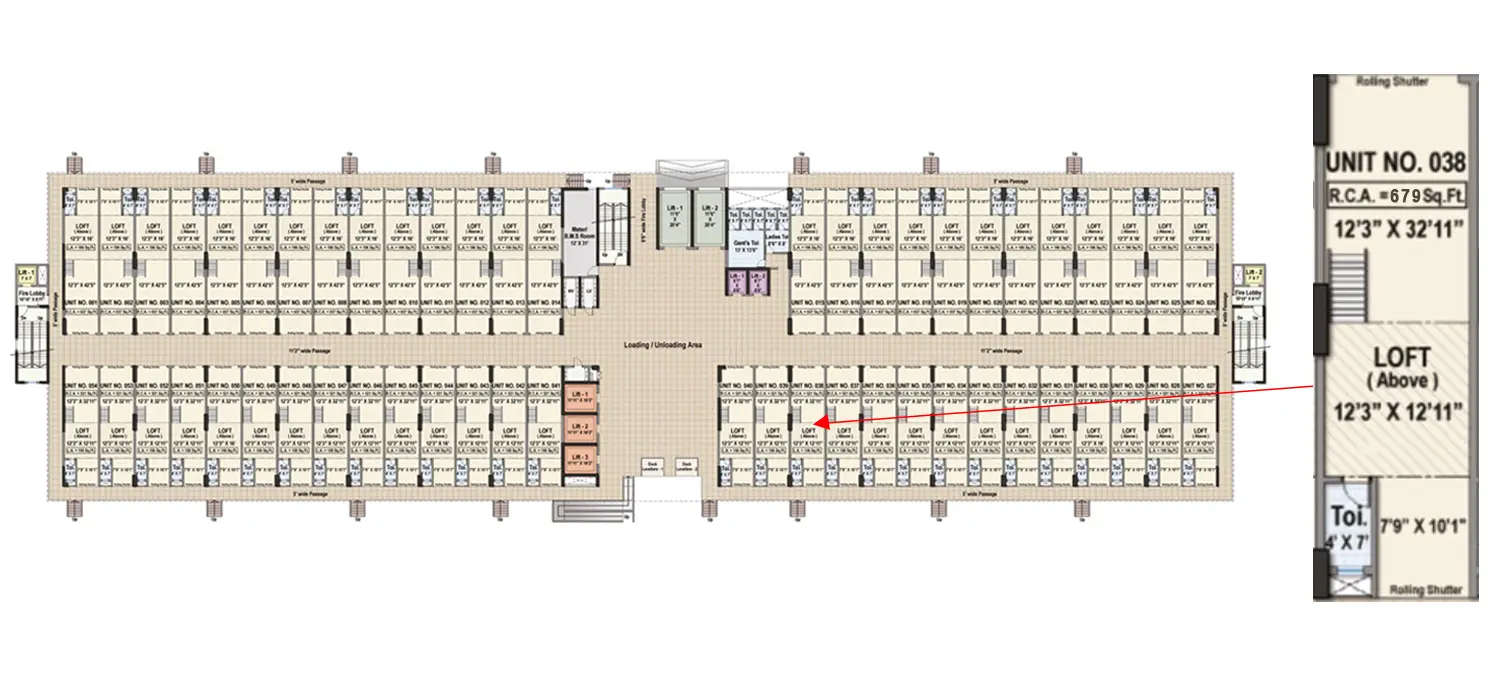 Floor plan for Commercial Office