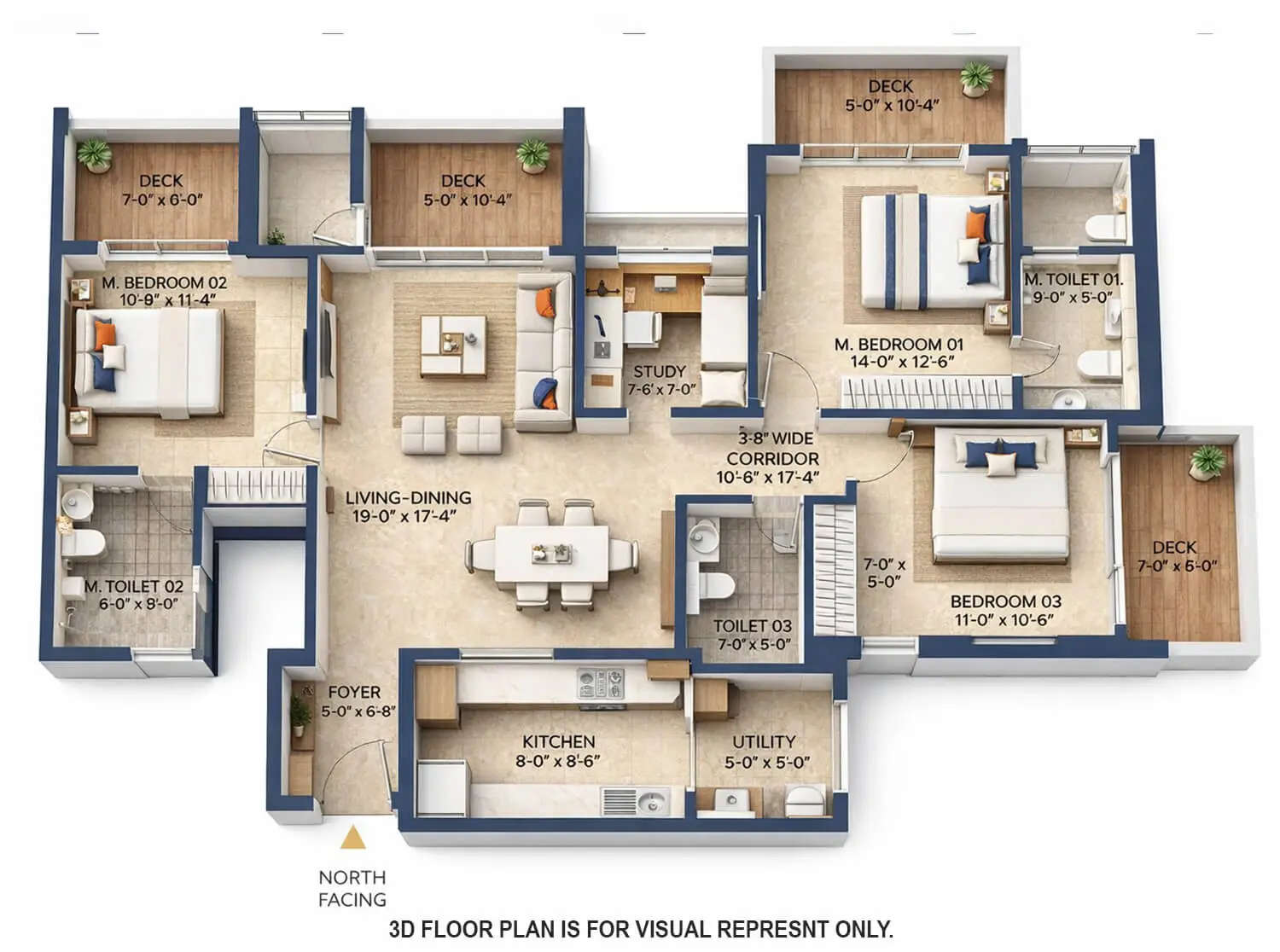 Floor plan for 3.5 BHK