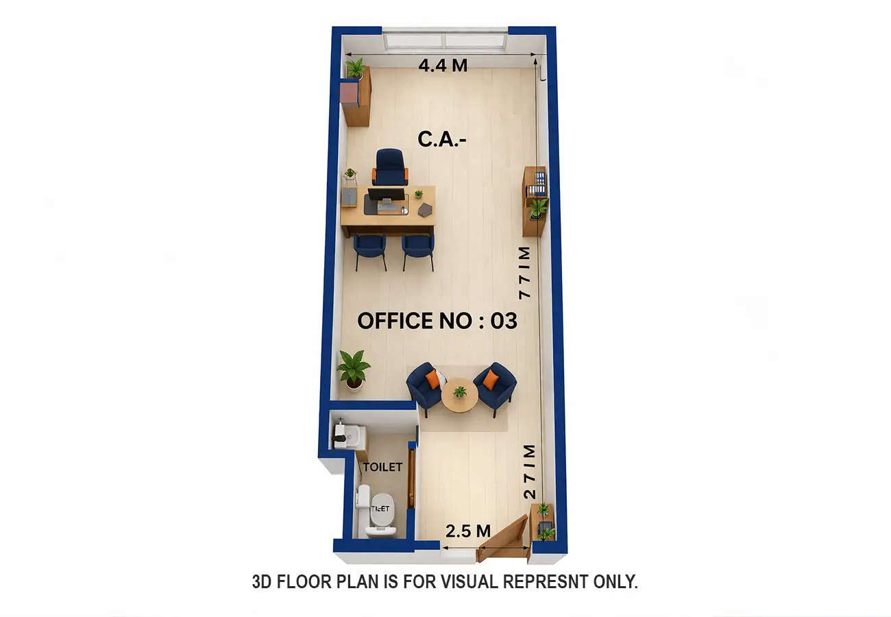 Runwal Commerz Kanjurmarg - Floor plan Commercial Office 476 Sq.ft