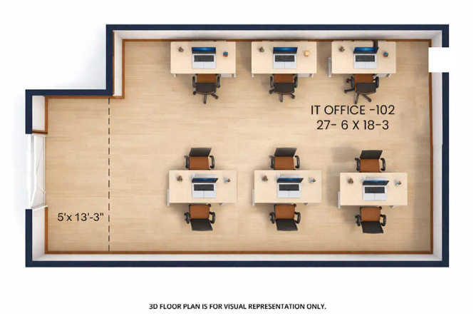 Squarefeet Centura Square Wagle Estate - Floor plan Commercial Office 607 Sq.ft