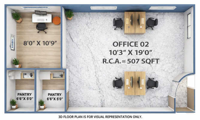 Crescent Western Trade Center Andheri - Floor plan Commercial Office 507 Sq.ft