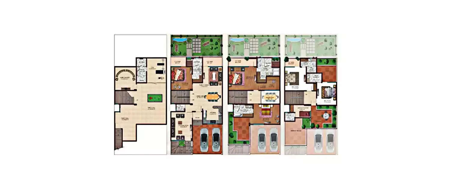 Floor plan for 5 BHK