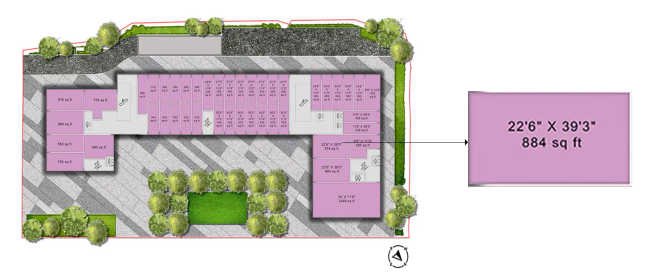 Lodha Codename Must Have Lower Parel - Floor plan Commercial Office 884 Sq.ft