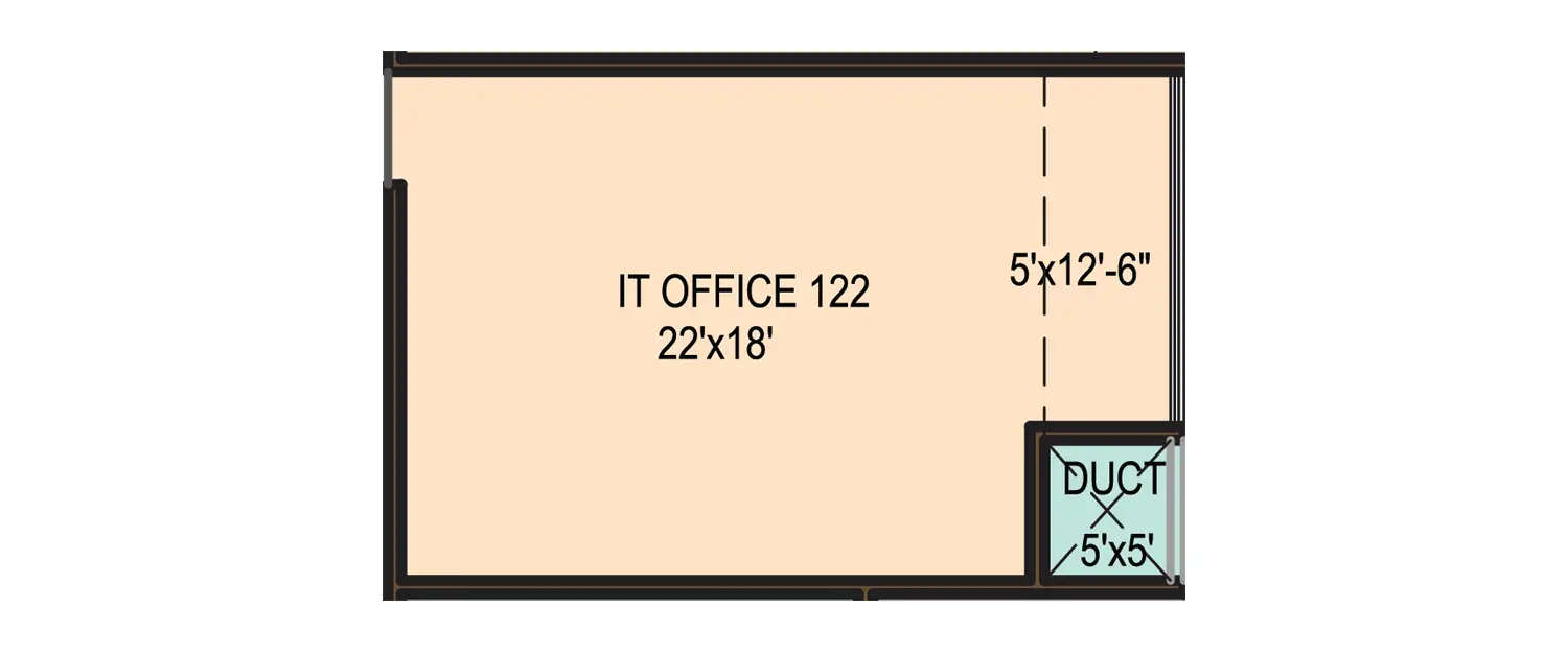 Floor plan for Commercial Office