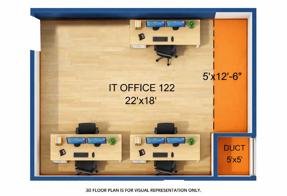 Squarefeet Centura Square Wagle Estate - Floor plan Commercial Office 498 Sq.ft