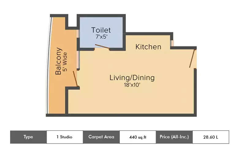 Floor plan for Studio