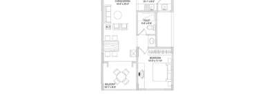 Shriram Sameeksha, 1 BHK-800 Sq.ft