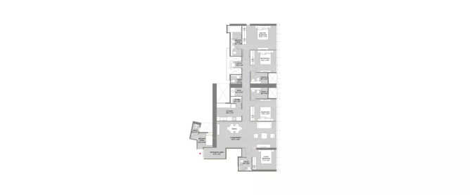 Lodha Marquise Worli - Floor plan 4 BHK 1472 Sq.ft