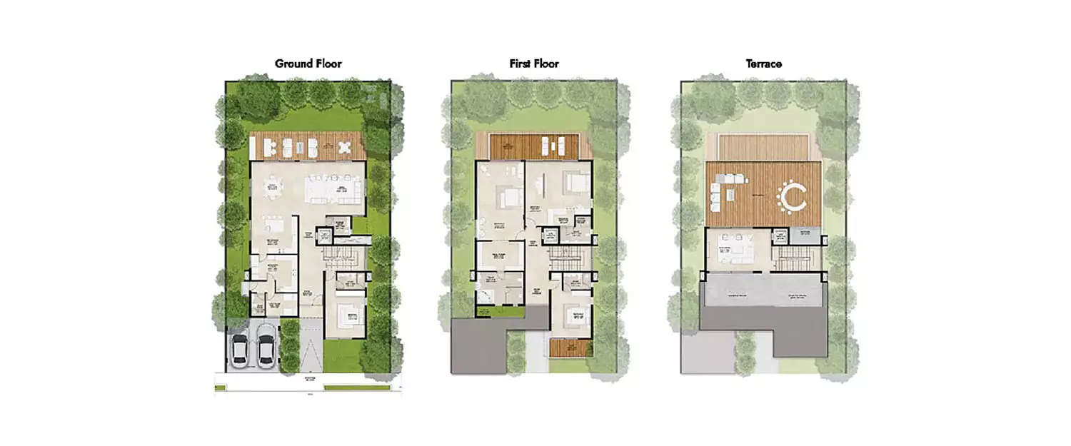 Floor plan for 4 BHK