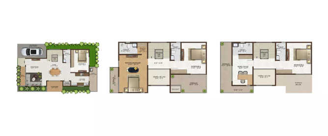 Life On The Green Mallenahalli - Floor plan 5 BHK 2481 Sq.ft