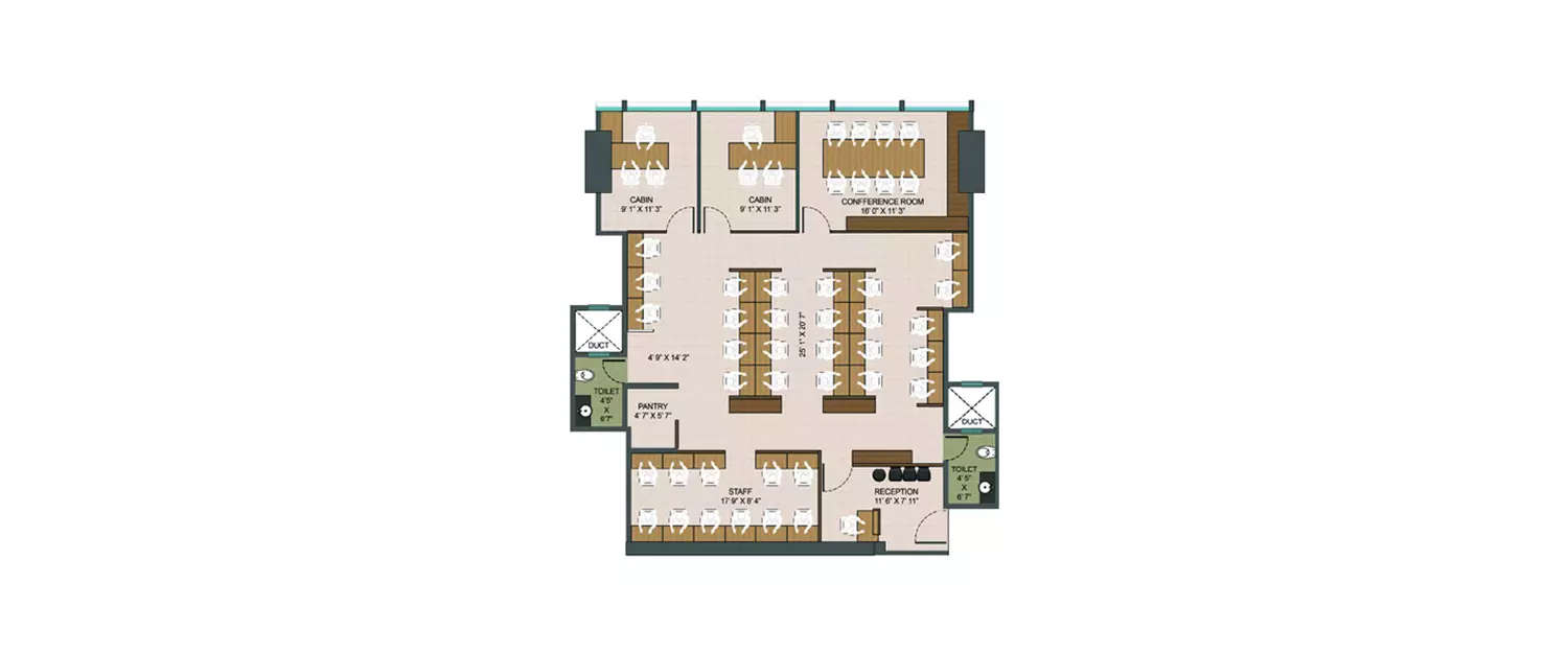 Floor plan for Commercial Office