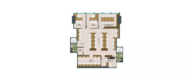 Chandak Unicorn Andheri - Floor plan Commercial Office 668 Sq.ft