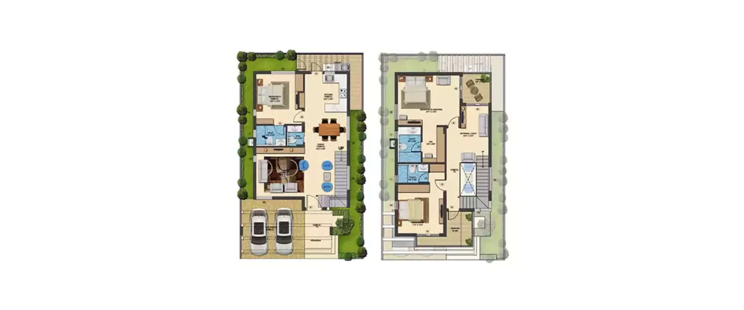 Floor plan for 3 BHK