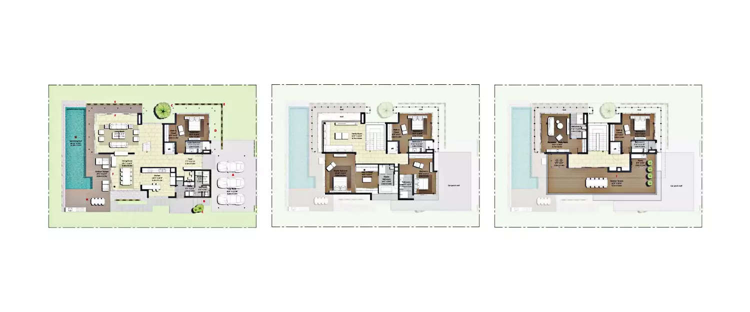 Floor plan for 4 BHK