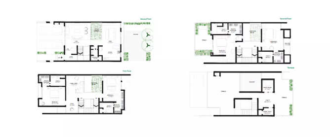 Earth & Essence Hosahalli - Floor plan 4 BHK 2685 Sq.ft
