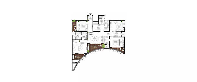 38 & Banyan Nagavarapalya - Floor plan 3 BHK 1656 Sq.ft