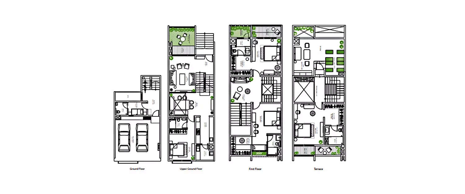 Floor plan for 4 BHK