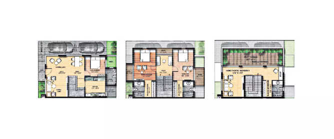 Radiance Iris Jakkur - Floor plan 3 BHK 2221 Sq.ft