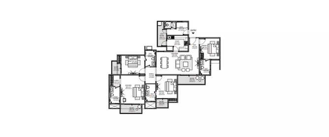 Godrej Windsor Sector 27 Greater Noida W - Floor plan 4 BHK 1578 Sq.ft