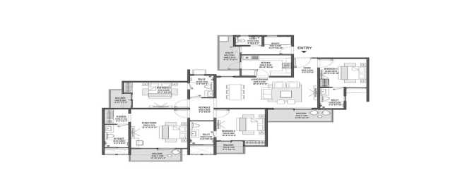 Godrej Park Avenue Sector 62 - Floor plan 4 BHK 2276 Sq.ft