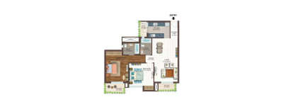 Ace Golfshire, 2 BHK-1195 Sq.ft