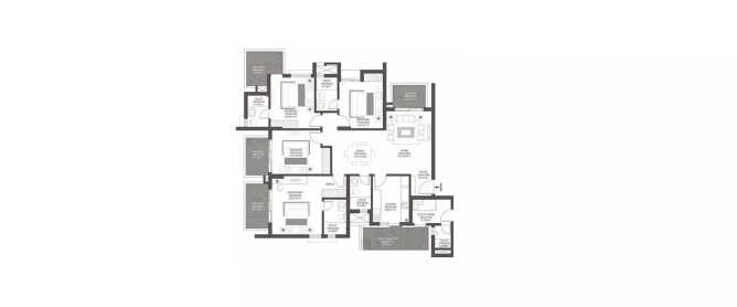 Godrej Signature Homes Sector 48 Gurgaon - Floor plan 4 BHK 1330 Sq.ft