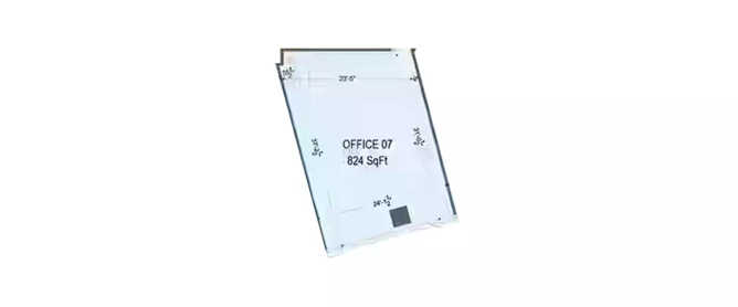 One Lodha Place Lower Parel - Floor plan Commercial Office 823 Sq.ft